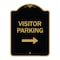 Signmission Designer Series-Visitor-parking Right, Black & Gold Heavy-Gauge Aluminum, 24" x 18", BG-1824-9868 A-DES-BG-1824-9868 - alternate 1